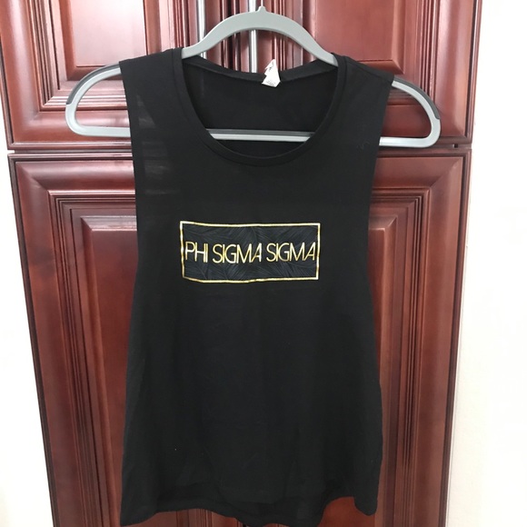 Phi Sigma Sigma Black Muscle Tank - Picture 1 of 3